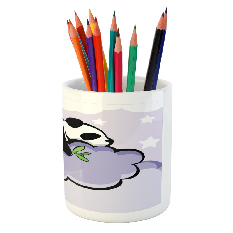 Sleeping Panda on Cloud Pencil Pen Holder