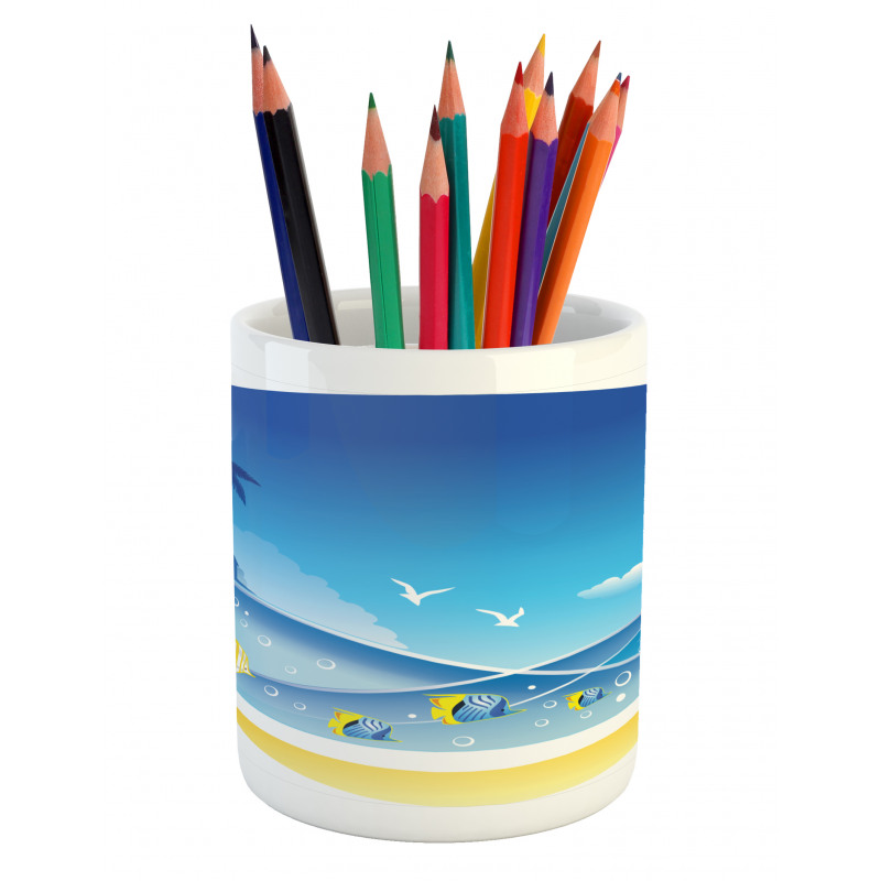 Tropic Cartoon Sea Pencil Pen Holder