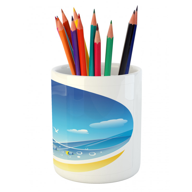 Tropic Cartoon Sea Pencil Pen Holder