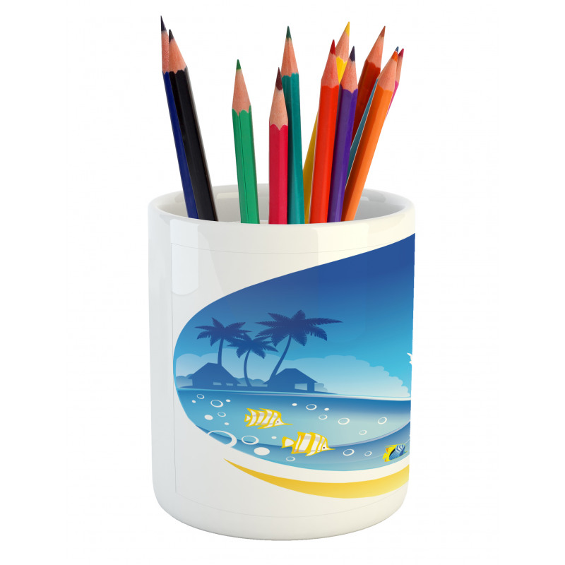 Tropic Cartoon Sea Pencil Pen Holder