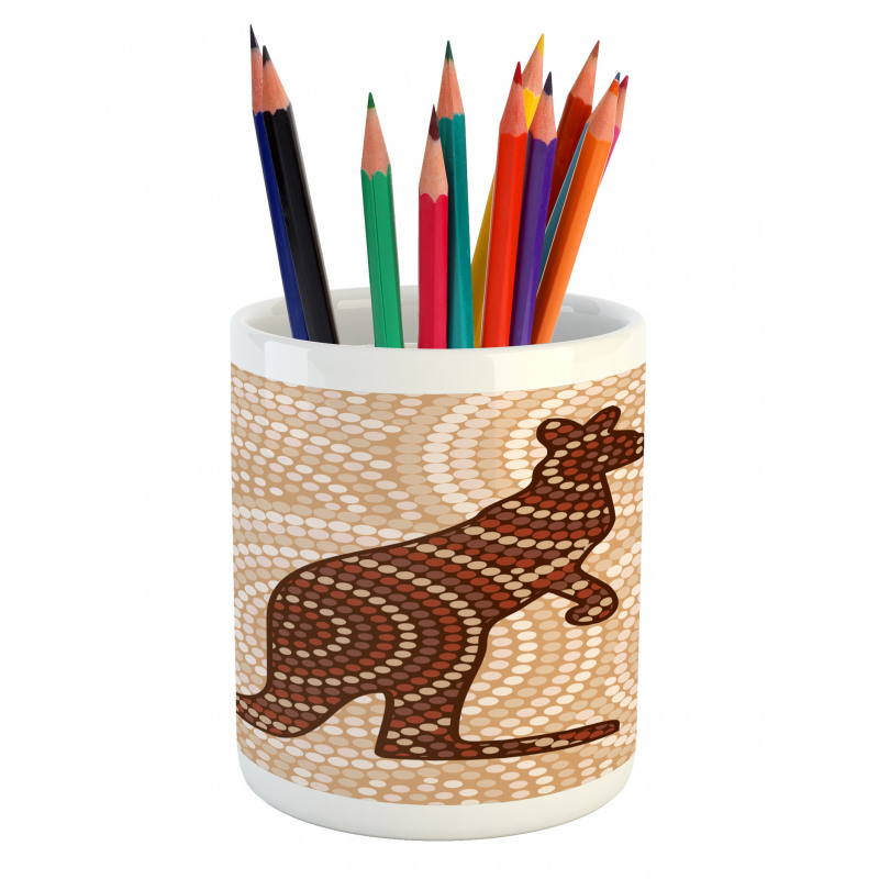 Kangaroo with Dots Pencil Pen Holder