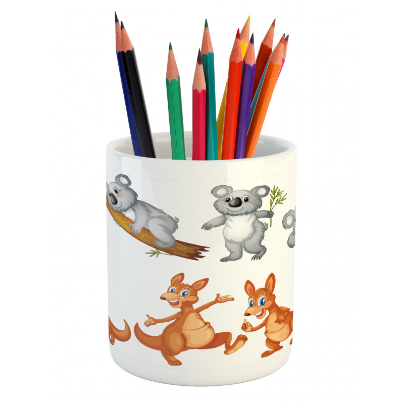 Kangaroos Koalas Pencil Pen Holder