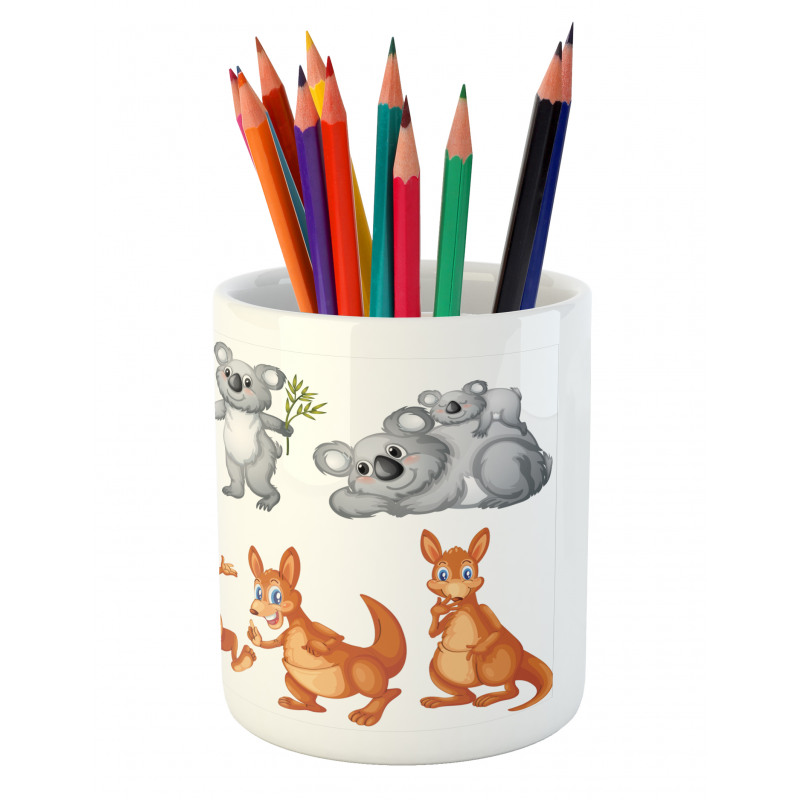 Kangaroos Koalas Pencil Pen Holder