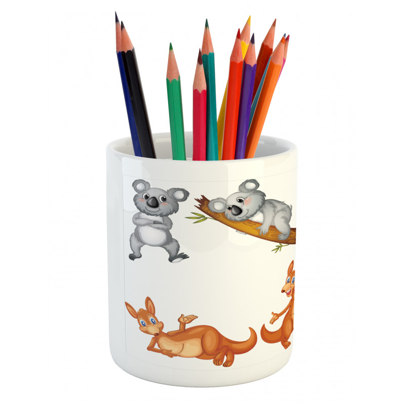 Kangaroos Koalas Pencil Pen Holder