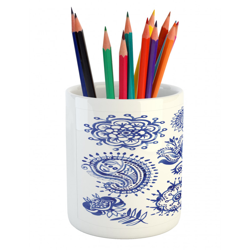 Watercolor Mandala Pencil Pen Holder