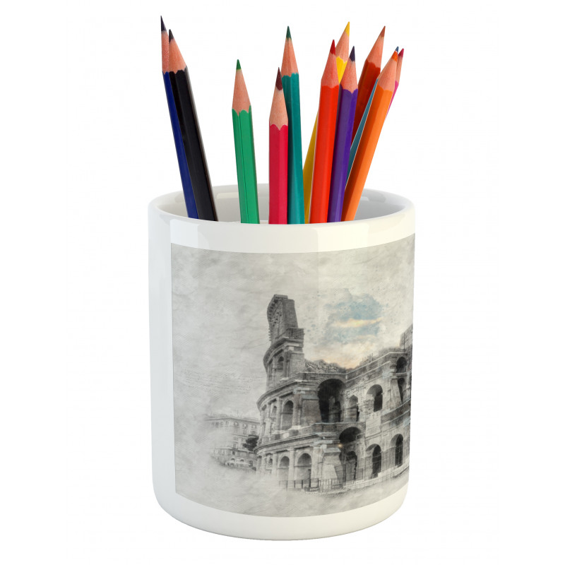 Colosseum Rome Sketch Pencil Pen Holder