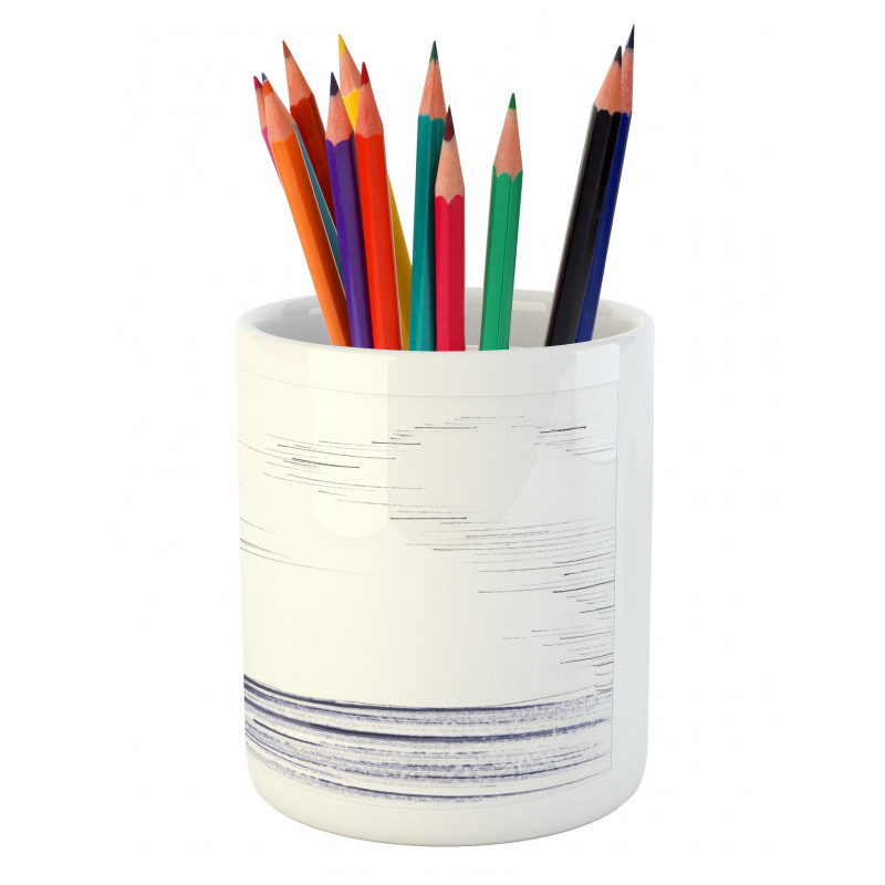 Saliling Ship on Sea Pencil Pen Holder