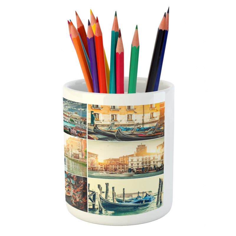 Venice Masks Canals Pencil Pen Holder