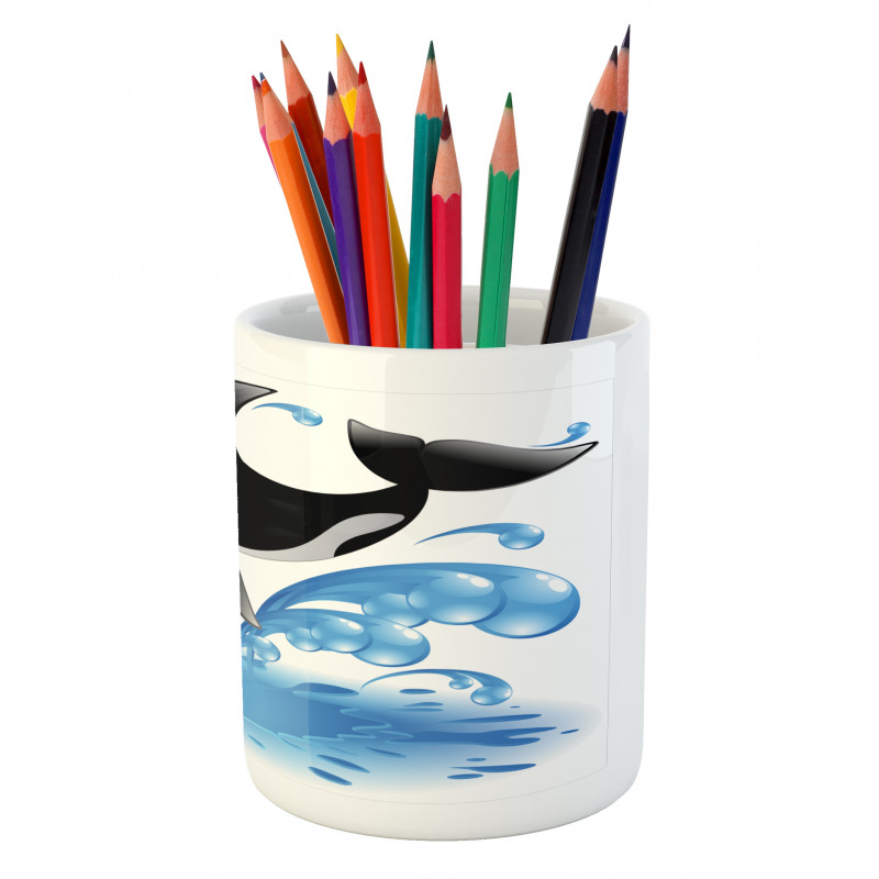 Whale with Sunglasses Pencil Pen Holder