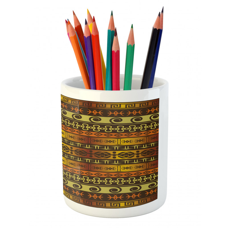 Geometric Indigenous Art Pencil Pen Holder