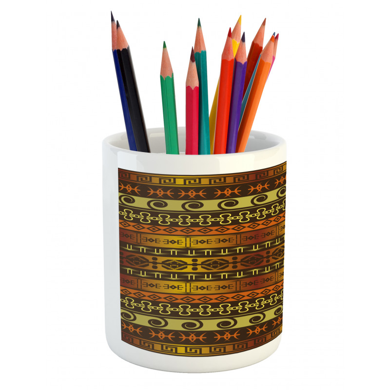 Geometric Indigenous Art Pencil Pen Holder