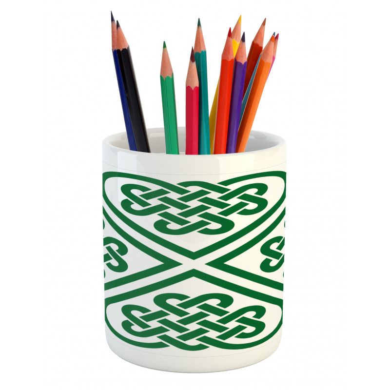 Monochrome Clover Art Pencil Pen Holder