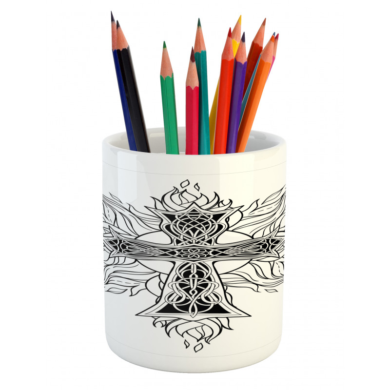 Gothic Flames Shape Pencil Pen Holder