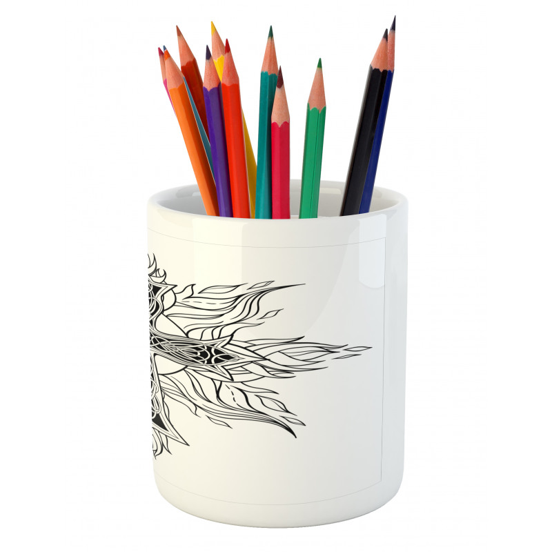 Gothic Flames Shape Pencil Pen Holder