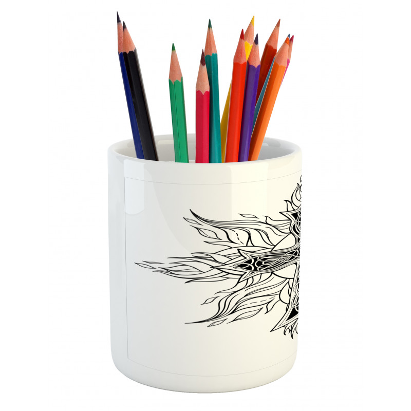 Gothic Flames Shape Pencil Pen Holder