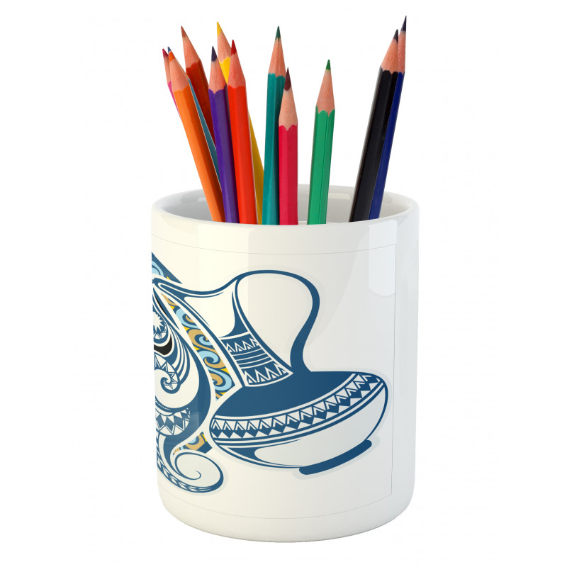 Aquarius Sign Pencil Pen Holder