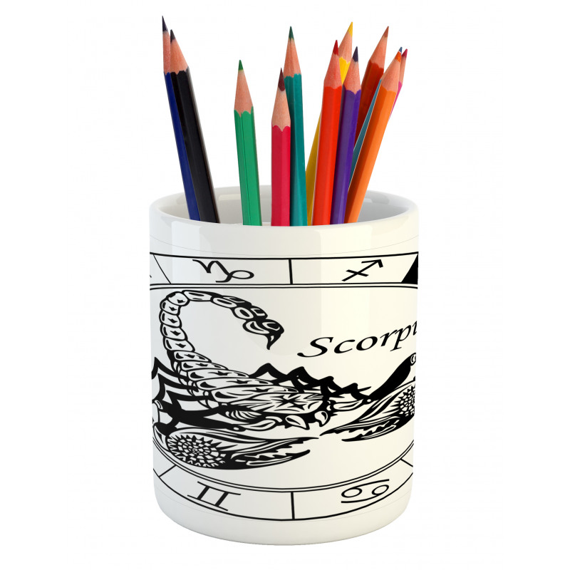 Astrology Signs Scorpio Pencil Pen Holder