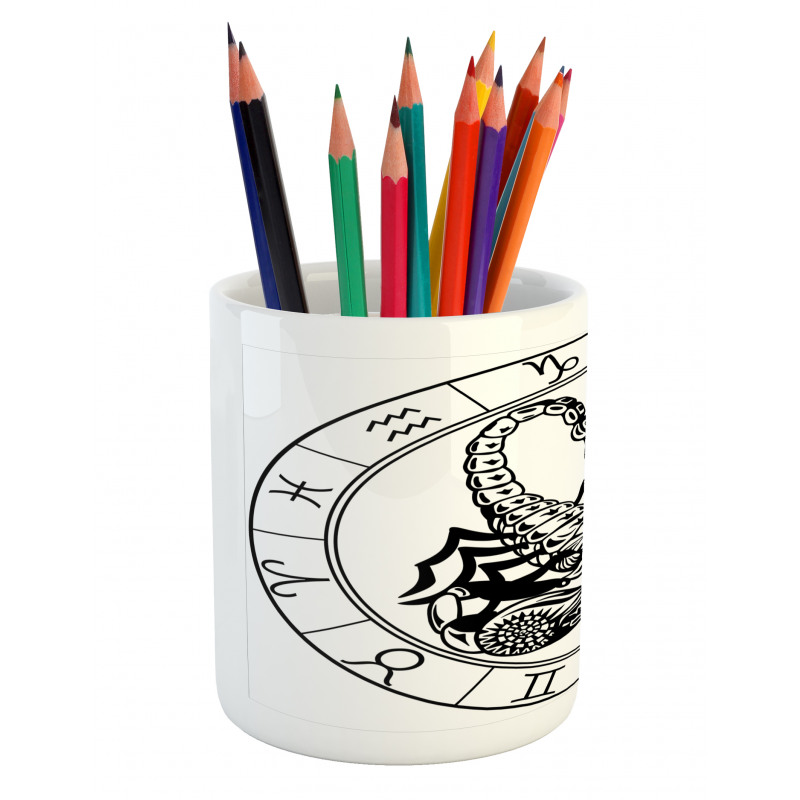 Astrology Signs Scorpio Pencil Pen Holder