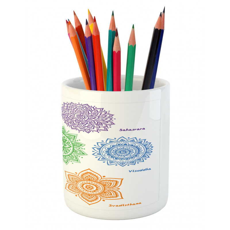 Colorful Chakra Pencil Pen Holder