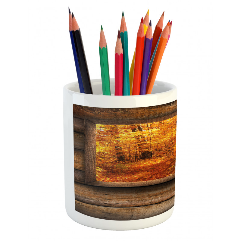 View from Rustic Cottage Pencil Pen Holder