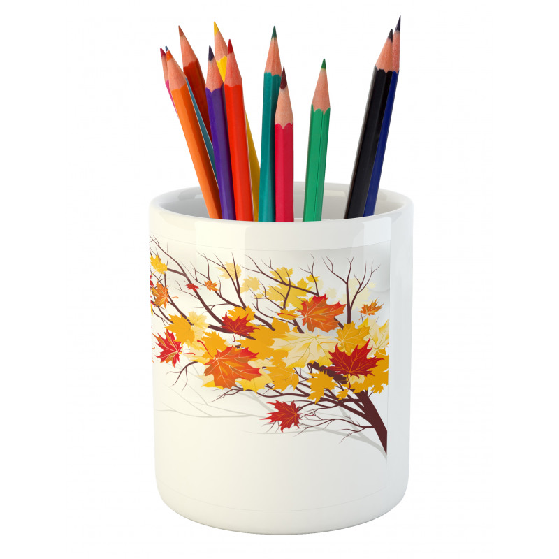 Cartoon Maple Autumn Tree Pencil Pen Holder