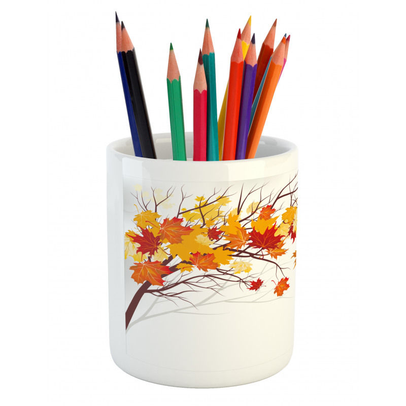 Cartoon Maple Autumn Tree Pencil Pen Holder