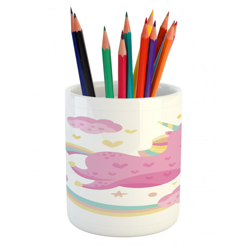 Unicorn with Star Rainbow Pencil Pen Holder