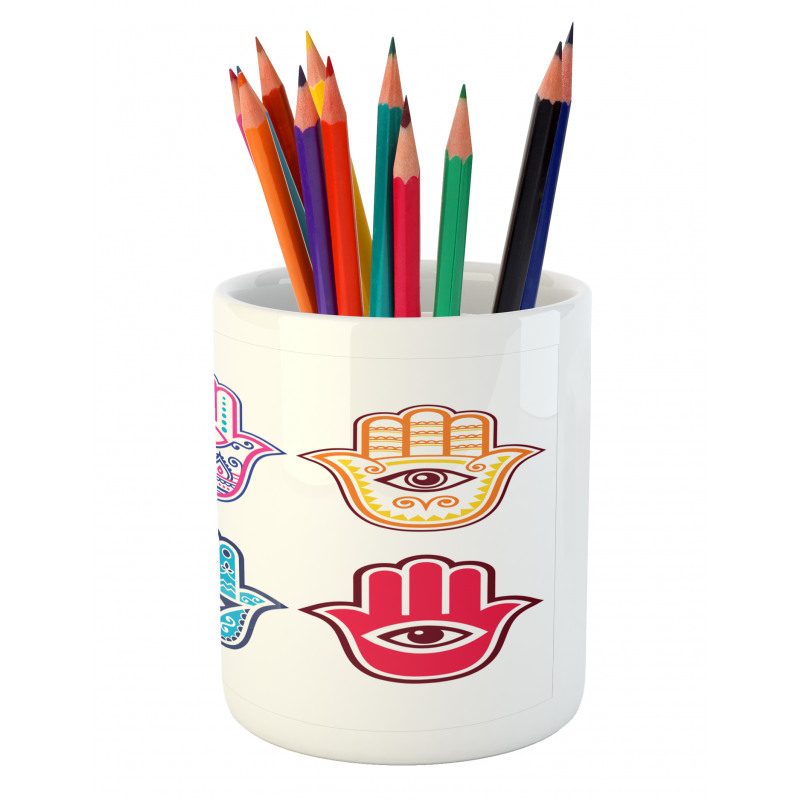 Colorful Hand Third Eye Pencil Pen Holder