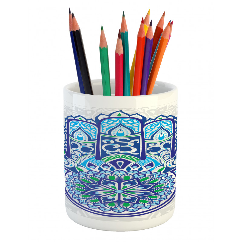 Eastern Floral Pencil Pen Holder