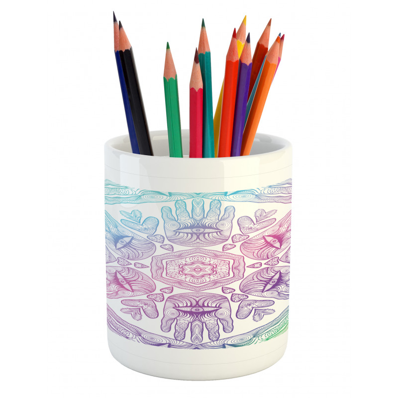 Evil Eye Bohemian Ombre Pencil Pen Holder