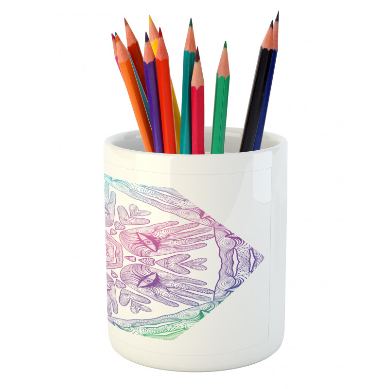 Evil Eye Bohemian Ombre Pencil Pen Holder