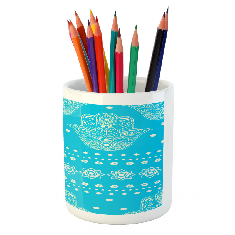 Eastern Cultural Floral Pencil Pen Holder