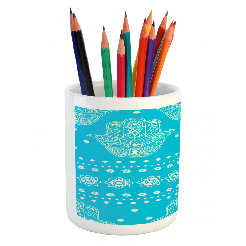 Eastern Cultural Floral Pencil Pen Holder