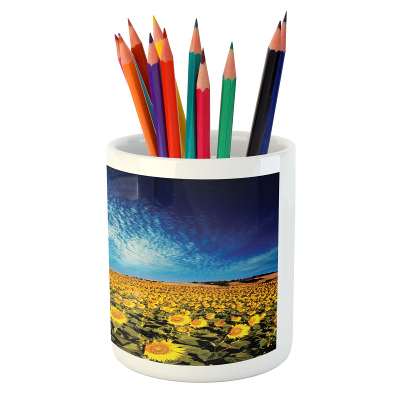 Sunflower Garden Nature Pencil Pen Holder