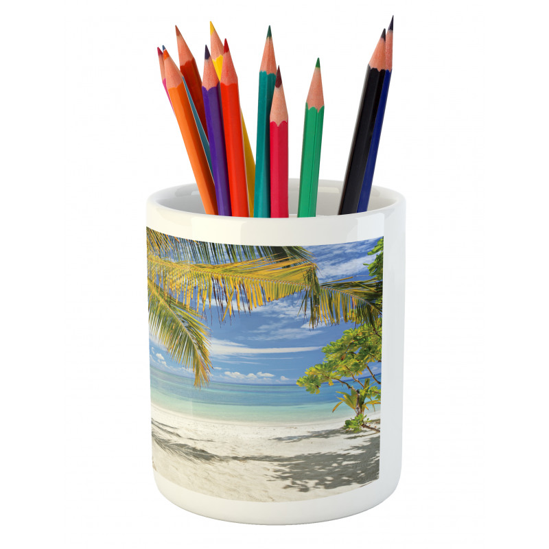 Palm Trees Coastline Pencil Pen Holder