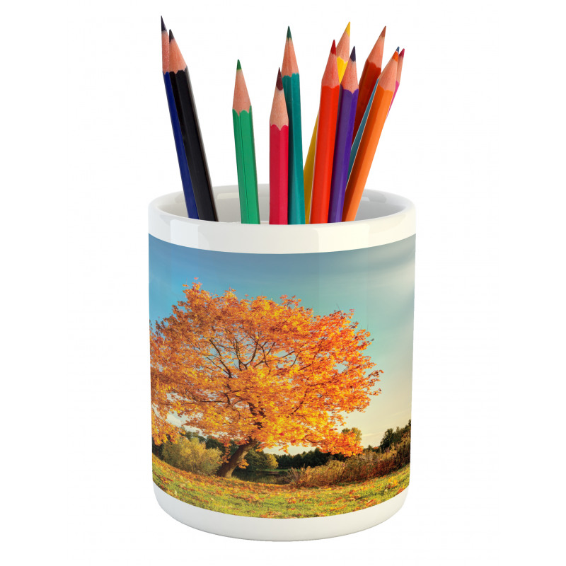 Maple Tree in Autumn Pencil Pen Holder