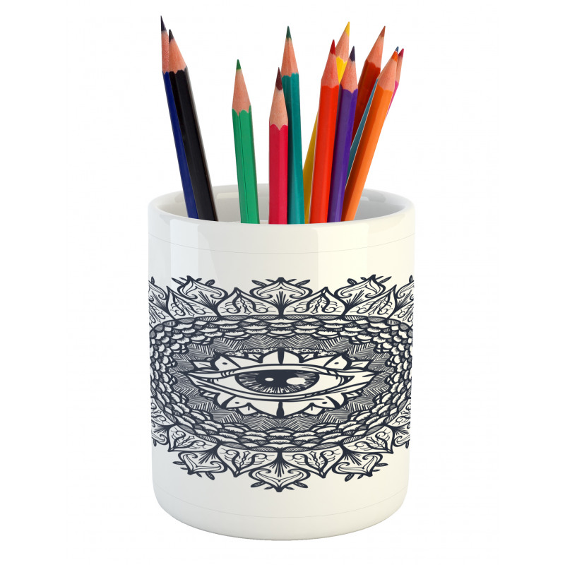 Vintage Tribal Mandala Pencil Pen Holder