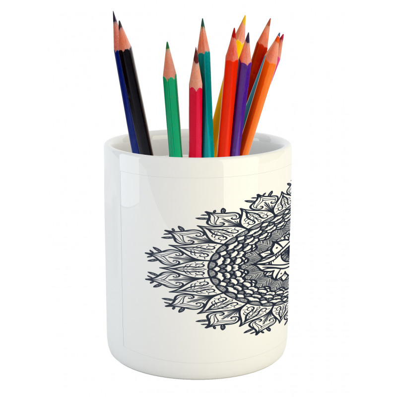 Vintage Tribal Mandala Pencil Pen Holder