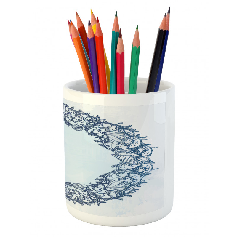 Floral Circle Pencil Pen Holder