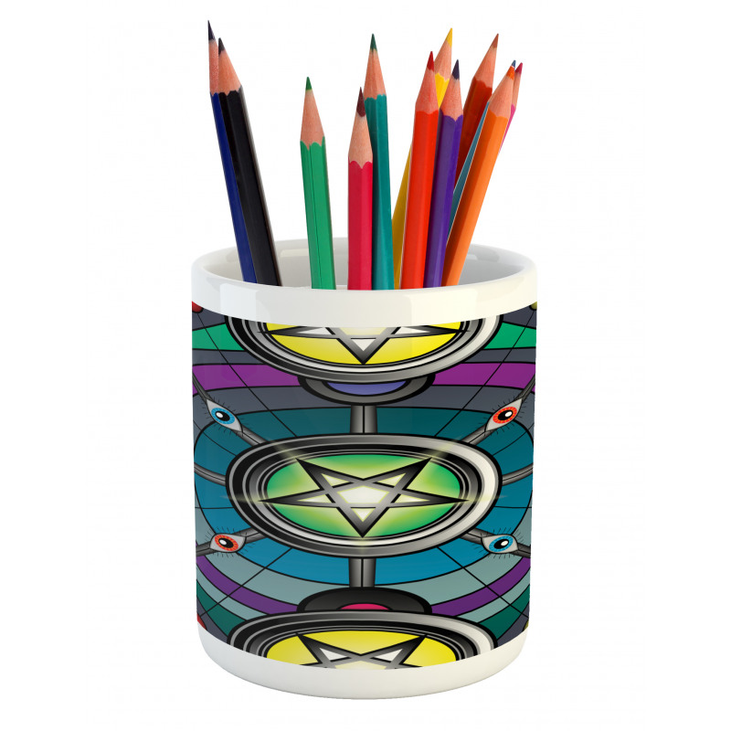 Pentagram Evil Eyes Pencil Pen Holder