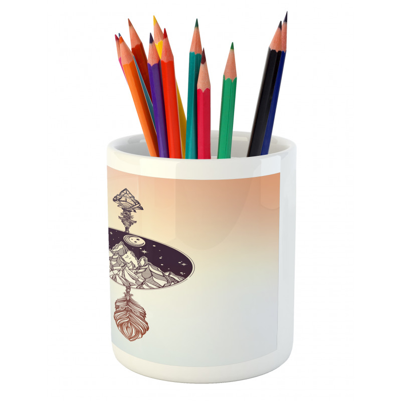 Boho Feather Pencil Pen Holder