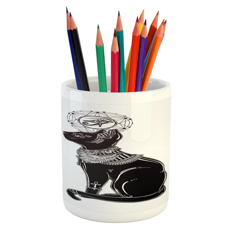 Egyptian Animal Motif Pencil Pen Holder