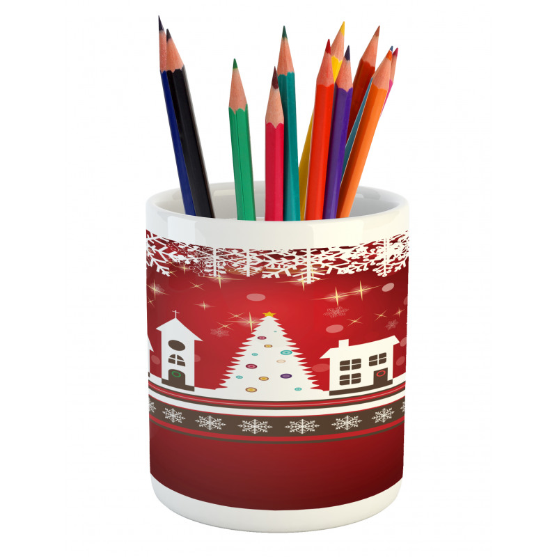 Winter Theme Tree Pencil Pen Holder