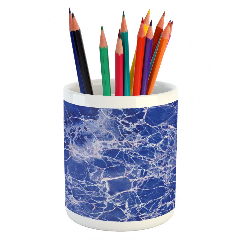 Cracked Marble Pattern Pencil Pen Holder