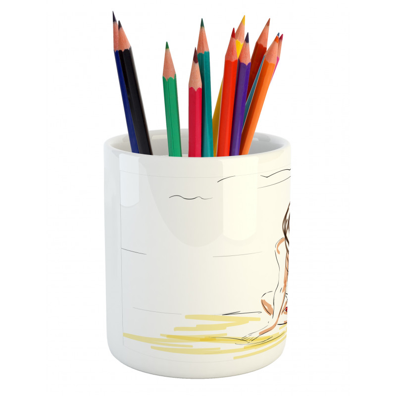 Sketch Beach Summer Pencil Pen Holder