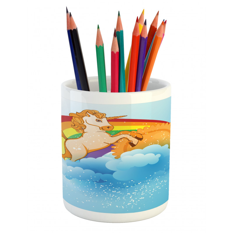 Cartoon Kids Rainbow Pencil Pen Holder