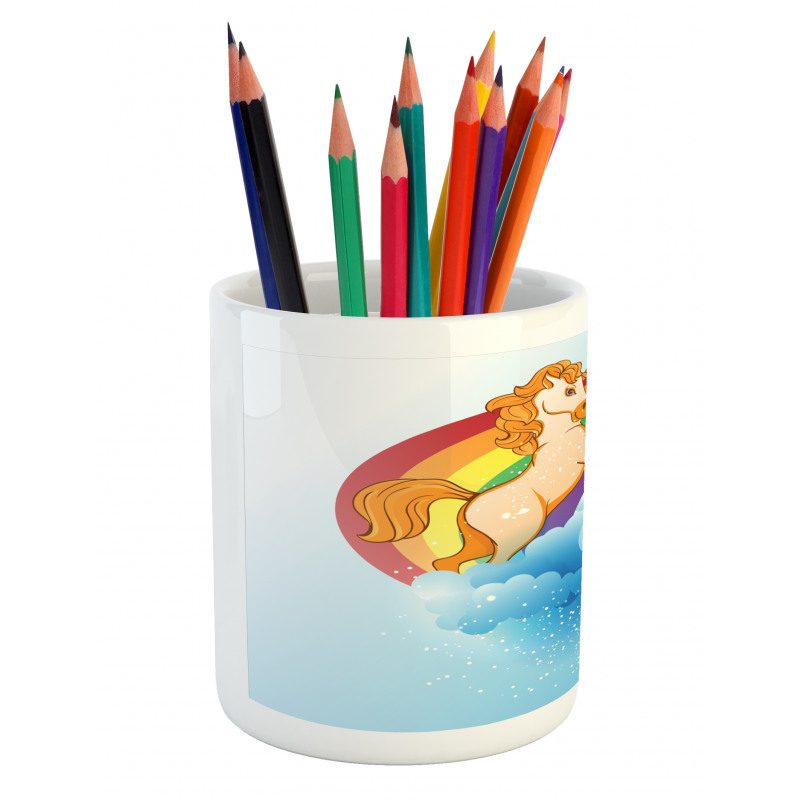 Cartoon Kids Rainbow Pencil Pen Holder