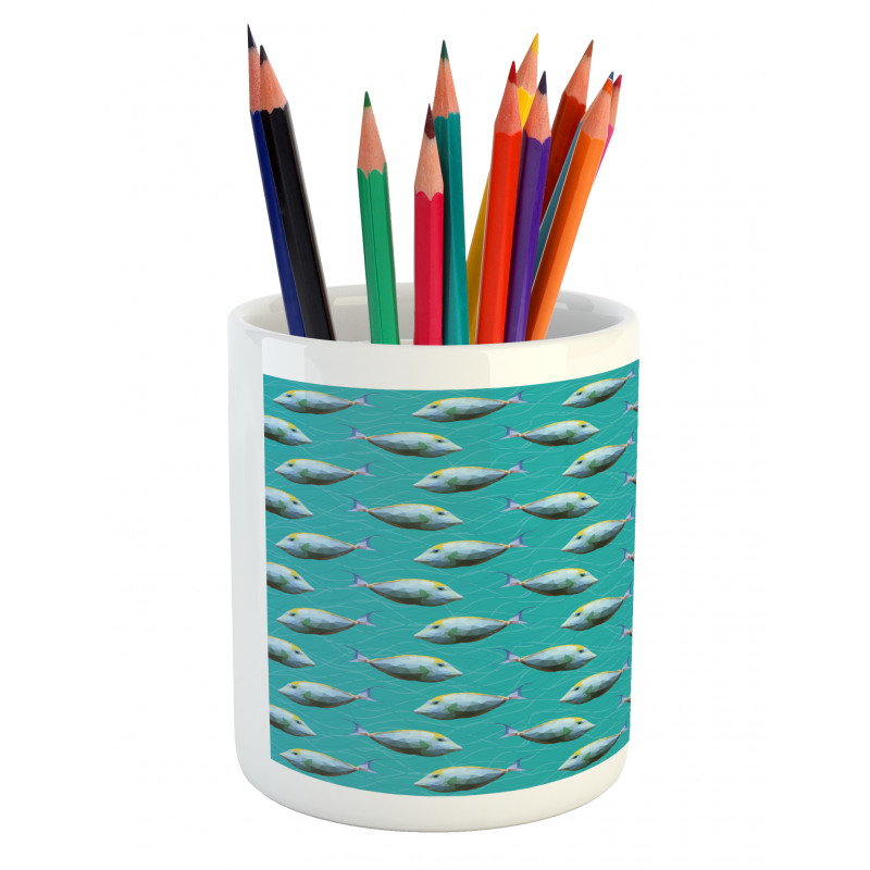 Fish Nautical Animal Art Pencil Pen Holder