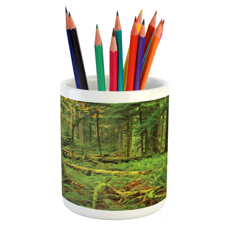 Woodland Bushes Moss Pencil Pen Holder