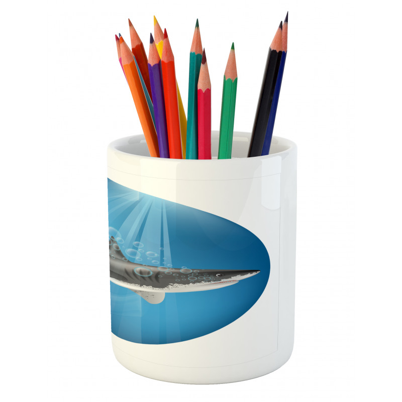 Shark Underwater Hunter Pencil Pen Holder